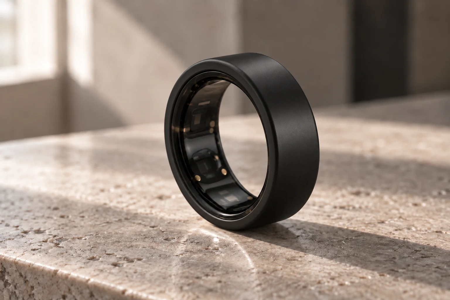 Eclipse Ring Carbon Black — Dark and confident, for every day.